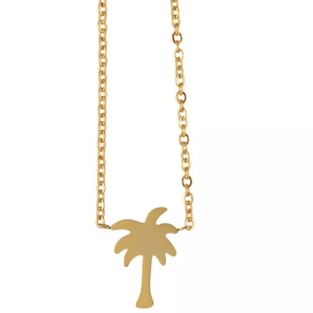 🏷 SALE- 18k Gold Palm Necklace - Picture 4 of 5